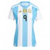 Maglie da calcio Argentina Julian Alvarez #9 Prima Maglia Femminile Copa America 2024 Manica Corta